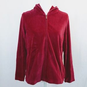 Eddie Bauer L Fushia Athletic Jogging Jacket